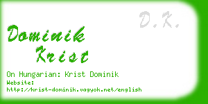 dominik krist business card